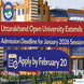 Uttarakhand Open University Extends Admission Deadline for January 2026 Session; Apply by February 20 @uou.ac.in